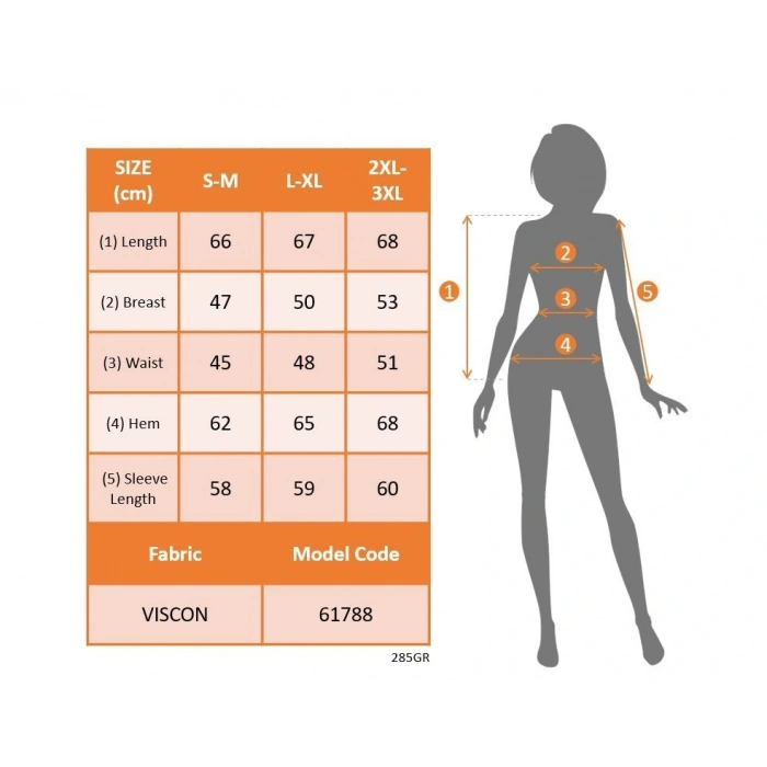 MDB Kadın Uzun Kollu Yuvarlak Yaka Nervürlü Bluz