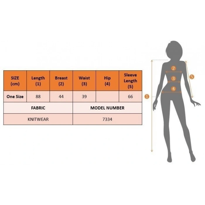 MDB Kadın Uzun Kollu Zigzag Desen Triko Elbise