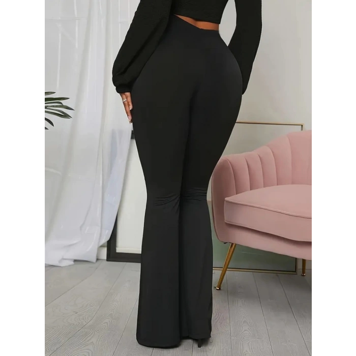 MDB Kadın Yüksek Bel Ispanyol Paça Dalgıç Pantolon