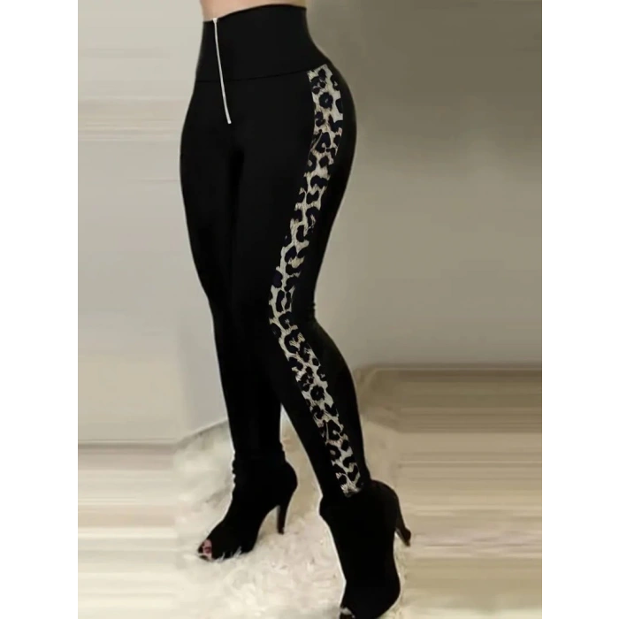 MDB Kadın Yüksek Bel Yan şerit Detaylı Dalgıç Tayt