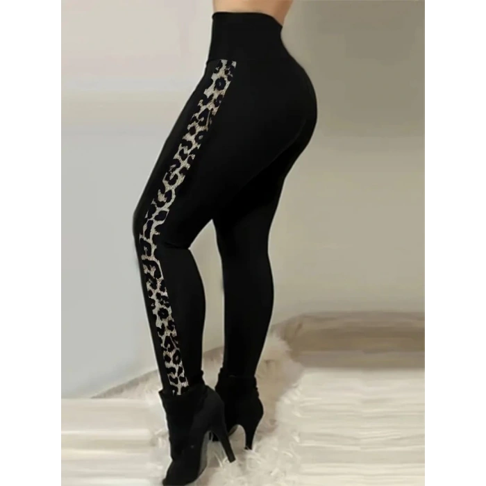 MDB Kadın Yüksek Bel Yan şerit Detaylı Dalgıç Tayt