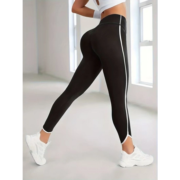 MDB Kadın Yüksek Bel Yan şerit Detaylı Dalgıç Tayt