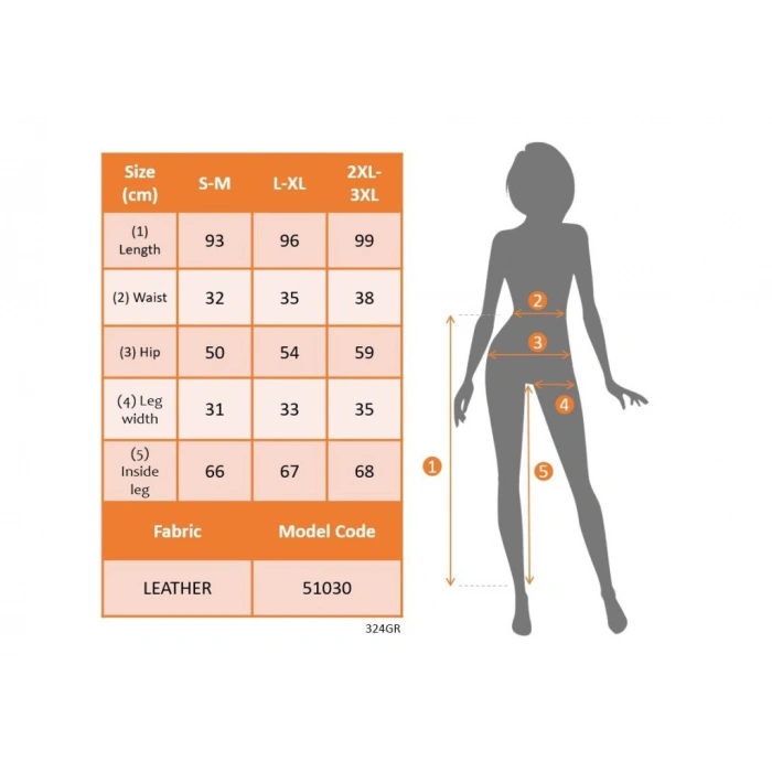 MDB Kadın Yüksel Bel Bağcıklı Deri Pantolon