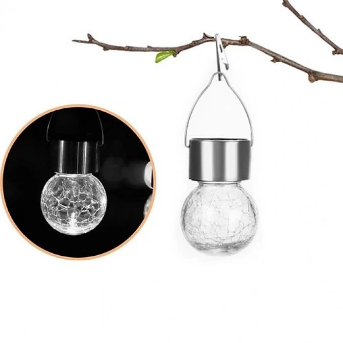 MDB Kırık Cam Tasarımlı Güneş Enerjili Askılı Led Işık Dekor