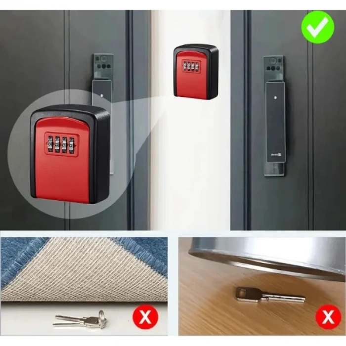 MDB Kırmızı Şifreli Anahtar ve Eşya Saklama Güvenlik Kasası