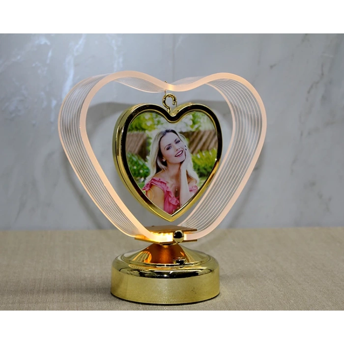 MDB Kişiye Özel Fotoğraf Alanlı Kalpli Led Çerçeve Model 1