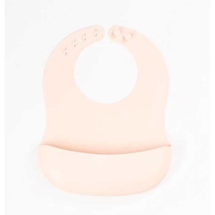 MDB Krem Rengi 3’lü Silikon Yemek Seti – Önlük + Diş Kaşıyıcılı Kaşık + Vakumlu Tabak