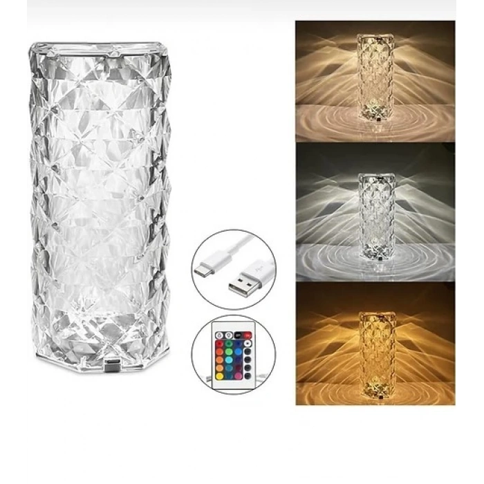 MDB Kristal Led Dokunmatik Masa Lambası