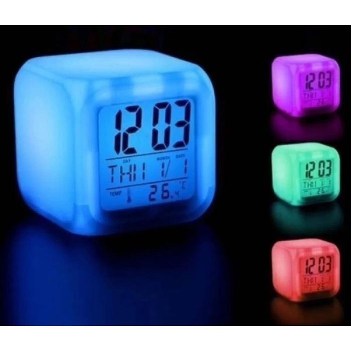 MDB Küp Renk Değiştiren Masa Saati