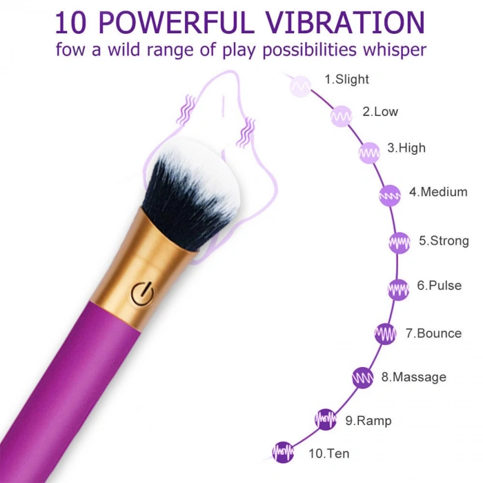 MDB Makyaj Fırçası Şeklinde Vibratör Mor