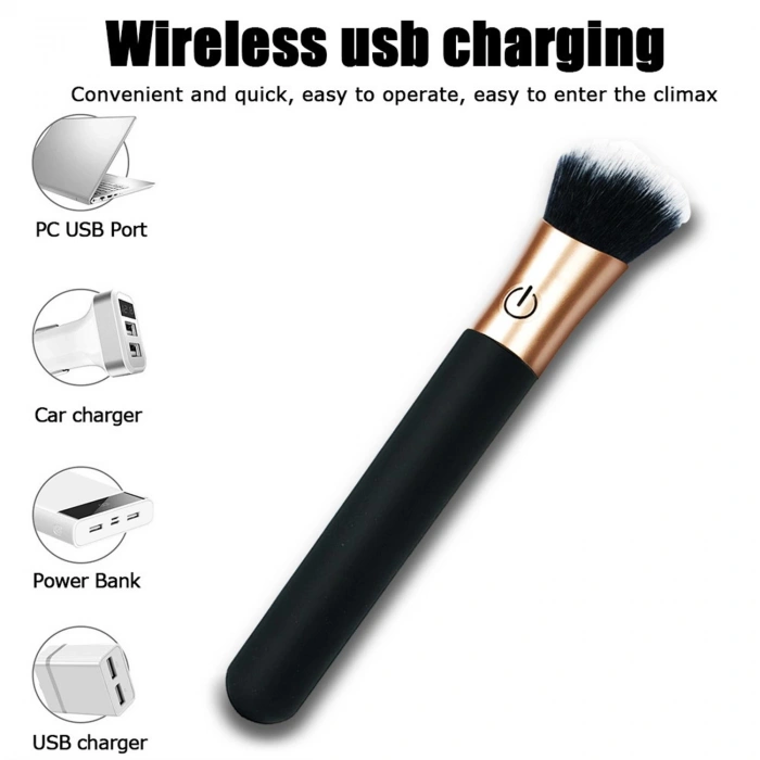 MDB Makyaj Fırçası Şeklinde Vibratör Siyah