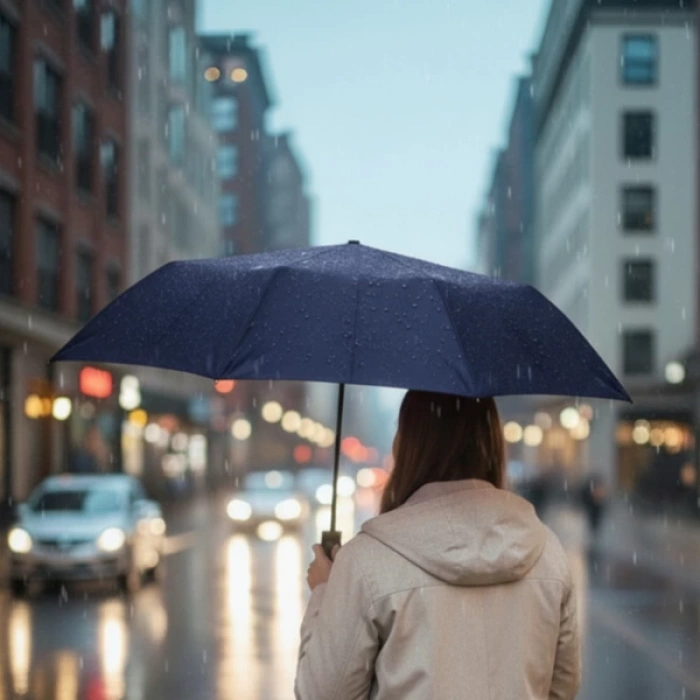 MDB Mavi Kılıflı Otomatik Kompakt Şemsiye