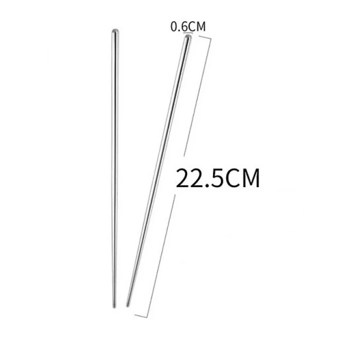 MDB Metal Paslanmaz Çelik Yemek Çubuğu 5li