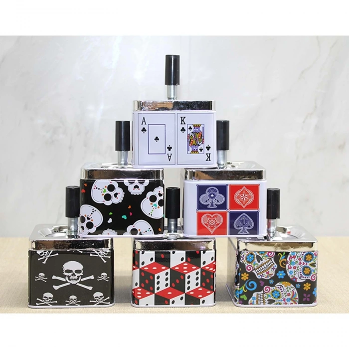 MDB Metal Renkli Basmalı Küllük