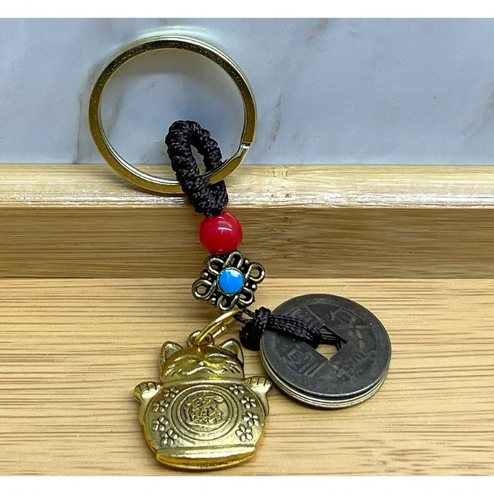 MDB Metal Şans Ve Bereket Kedisi Anahtarlık