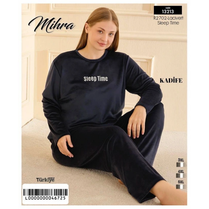 MDB Mihra 13213 Kadın Kadife Uzun Kol Pijama Takımı