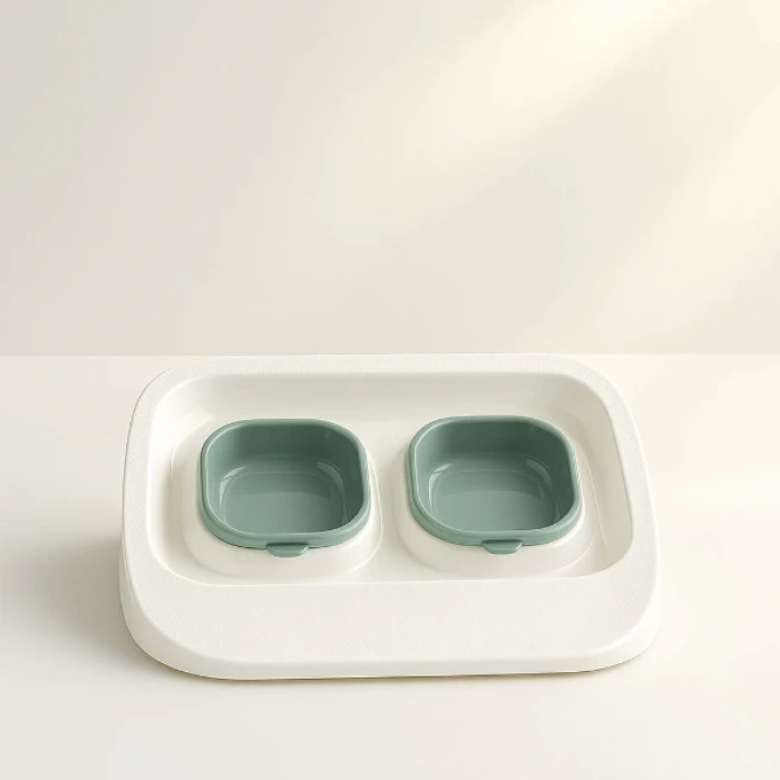 MDB Mikopet Yeşil 2si 1 Arada Mama Ve Su Kabı