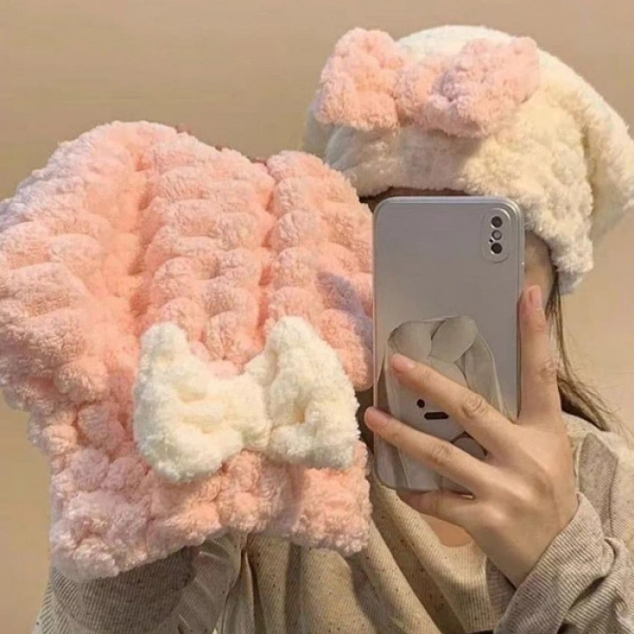 MDB Mikrofiber Örgü Saç Kurutma Bone Havlu