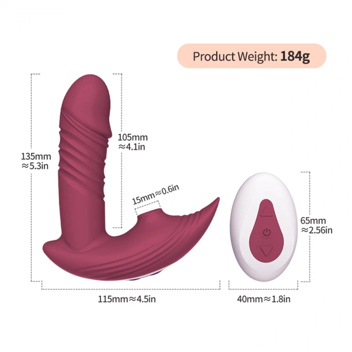 MDB Modern Emişli Hareketli Giyilebilir Vibratör Kırmızı