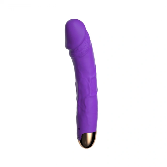 MDB Modern Gerçekçi Dildo Vibratör Mor