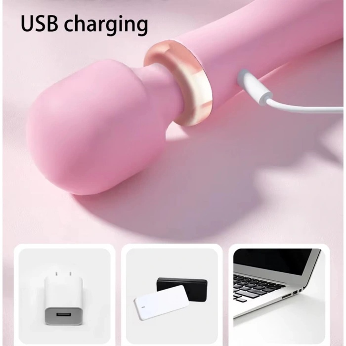 MDB Modern Isıtmalı Wand Vibratör Pembe