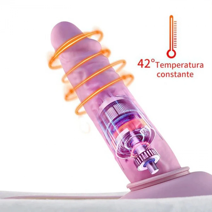 MDB Peluş Tilki Görünümlü Hareketli Isıtmalı Dildo Vibratör