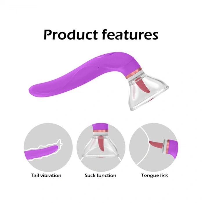 MDB Pembe Tilki 3’ü 1 Arada Göğüs ve Klitoris Stimülatörü Mor