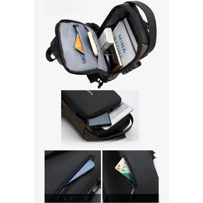 MDB Powerbank Destekli Erkek Ön Göğüs Çantası