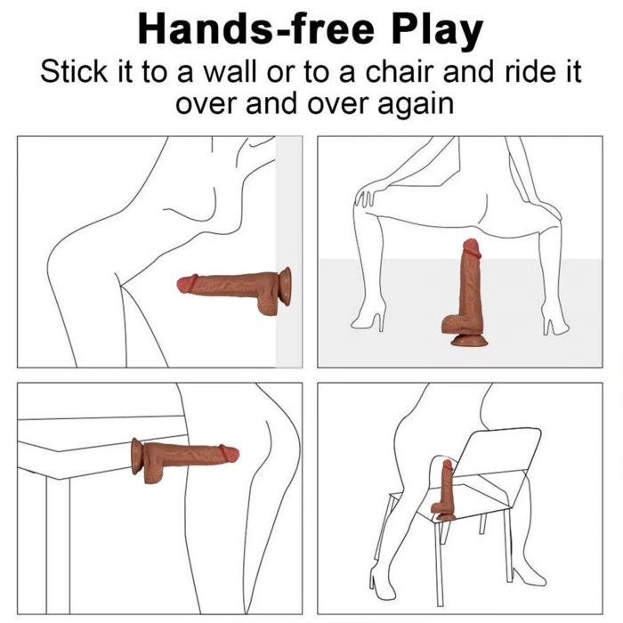 MDB Realistik Dildo – 19,5 cm Güçlü Vakum Tabanı