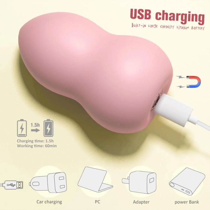 MDB S-Hande Peach 9 Modlu Şarjlı Mini Vibratör