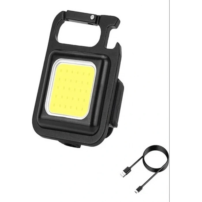 MDB Şarj Edilebilir Metal Kasa Led, Anahtarlık El Feneri, Mıknatıslı