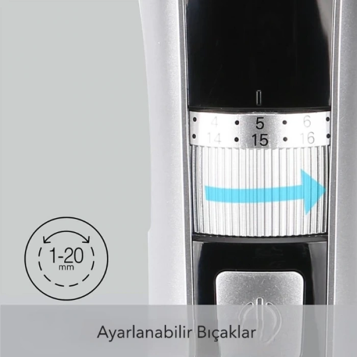 MDB Şarjlı Ayarlanabilir Başlıklı Saç Sakal Traş Makinesi