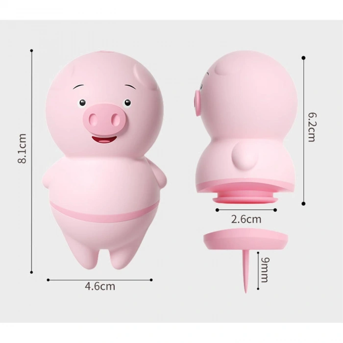 MDB Sevimli Domuz Figür Dil Vibratör Pembe