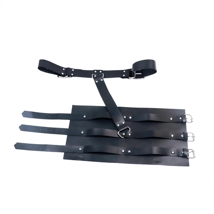 MDB Siyah Deri Kol ve El Bağlama Harness Seti