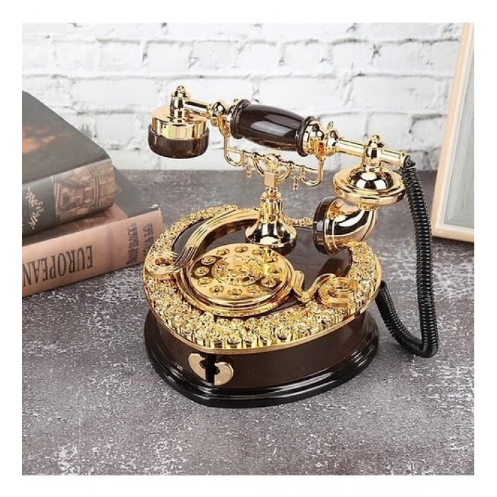 MDB Siyah Telefon Müzik Kutusu Mücevherlik Takı Kutusu N-44BW10