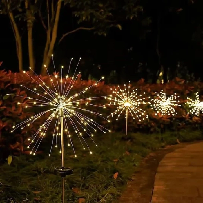 MDB Solar Havai Fişek Dekor Led Işık Bahçe Aydınlatma S-50