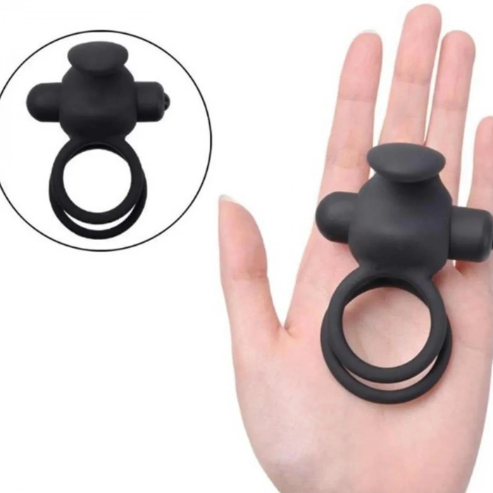 MDB Titreşimli Rabbit Penis Halkası Siyah