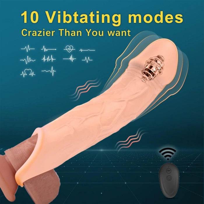 MDB Titreşimli Uzaktan Kumandalı Penis Kılıfı