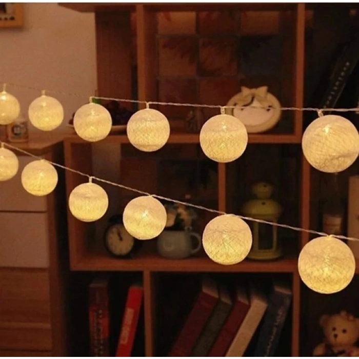 MDB Top Led Oda Süsleme Işıklı Top Aydınlatma 1,5 Metre