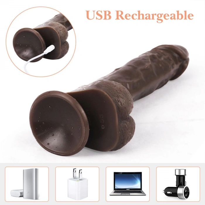 MDB Uzaktan Kumandalı Gerçekçi Dildo Vibratör Siyahi