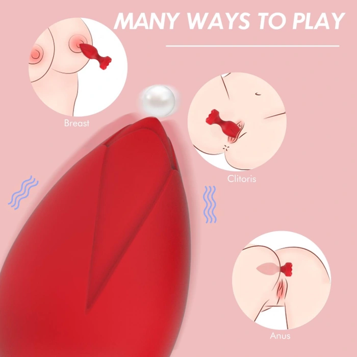 MDB Uzaktan Kumandalı Gül Şekilli Anal Vibrator Kırmızı