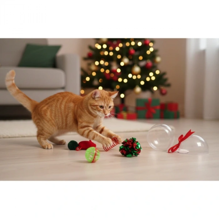 MDB Yılbaşı Konseptli 8 Parça Küre İçinde Oyuncak Seti