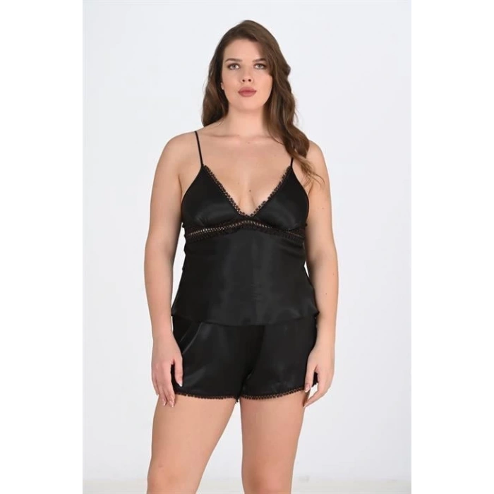 MDB MdbShop Büyük Beden Siyah Şort Takımı