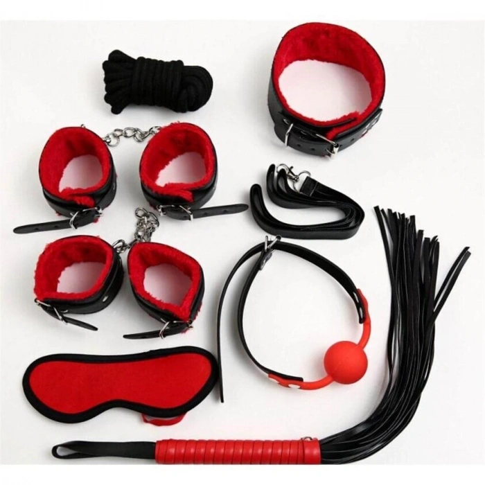 MDB MdbShop Grinin 50 Tonu Fantazi Kelepçe Kırbaç Seti