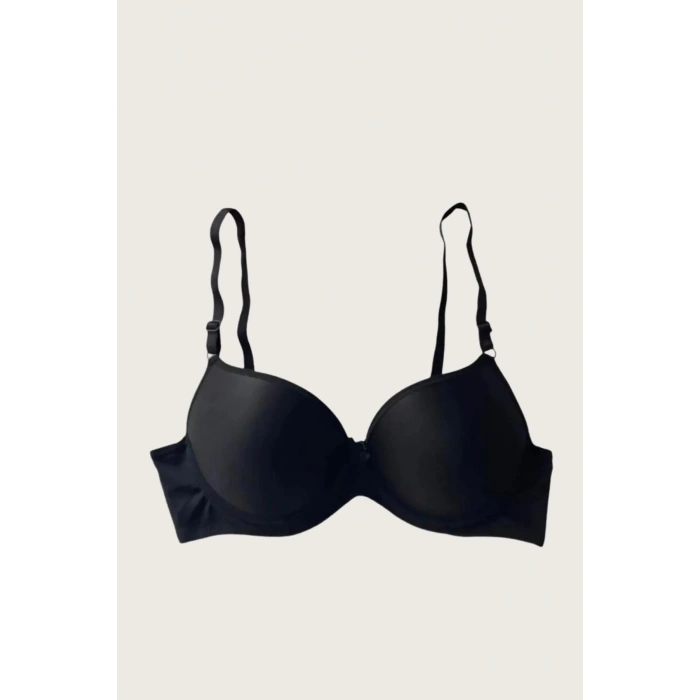 MDB MdbShop Mikro Kumaş Push Up Dolgulu Balenli Günlük Tek Destekli Sütyen