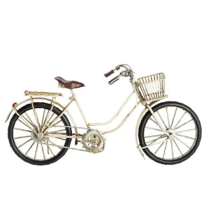 Metal Bisiklet Sepetli Dekoratif Hediyelik
