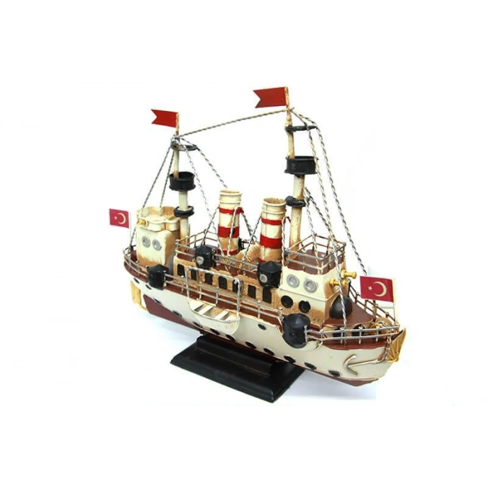 Metal Gemi Biblo Dekoratif Hediyelik