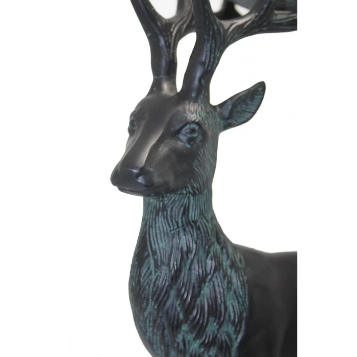 Metal Geyikli Kase 55 Cm Dekoratif Hediyelik