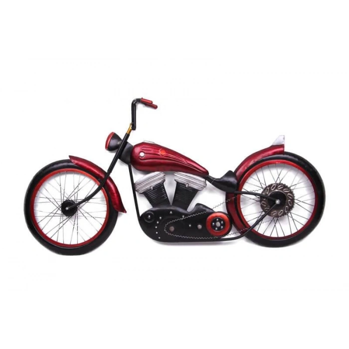 Motorsiklet Pano Vintage Dekoratif Ev Ofis Hediyelik