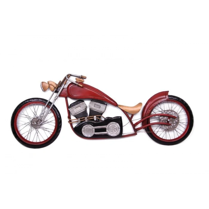 Motorsiklet Pano Vintage Dekoratif Hediyelik
